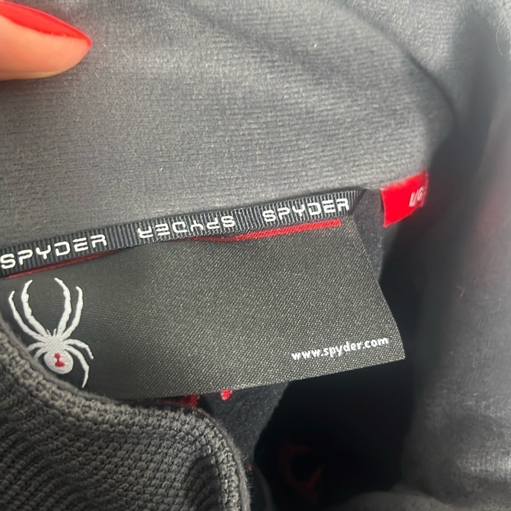 Men’s Large Spyder Quarter Zip Sweatshirt - Picture 2 of 4